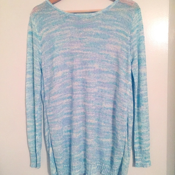 Light Blue Knit Sweater - Picture 1 of 2